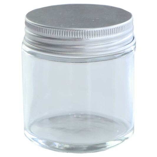 Clear Glass Jar with Silver Lid 100ml