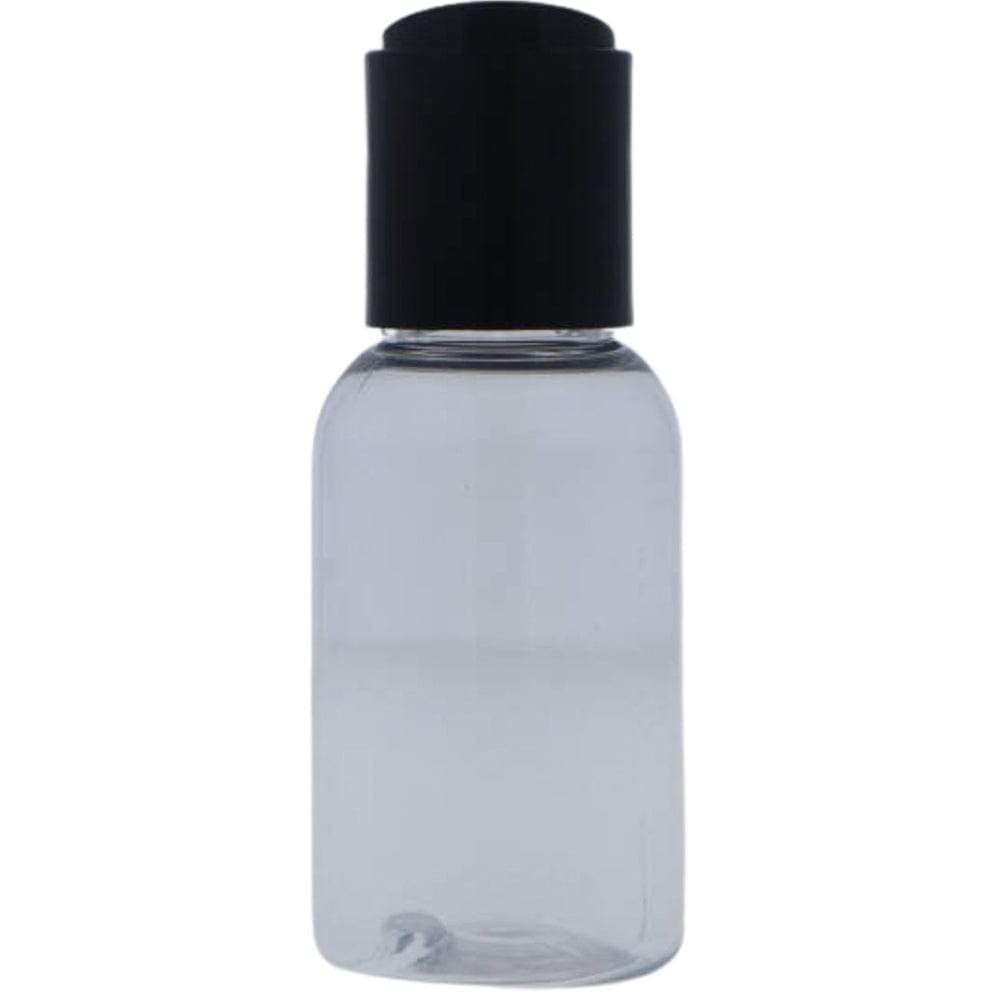 Clear PET Plastic Travel Size Bottle 50ml Disc Cap Lid