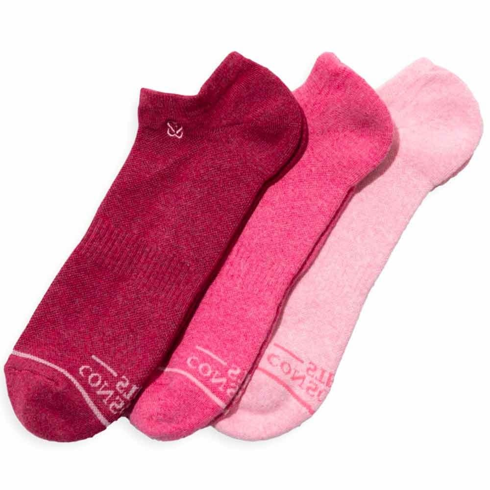 Conscious Step Ankle Collection 3pk - Socks That Promote Breast Cancer Prevention