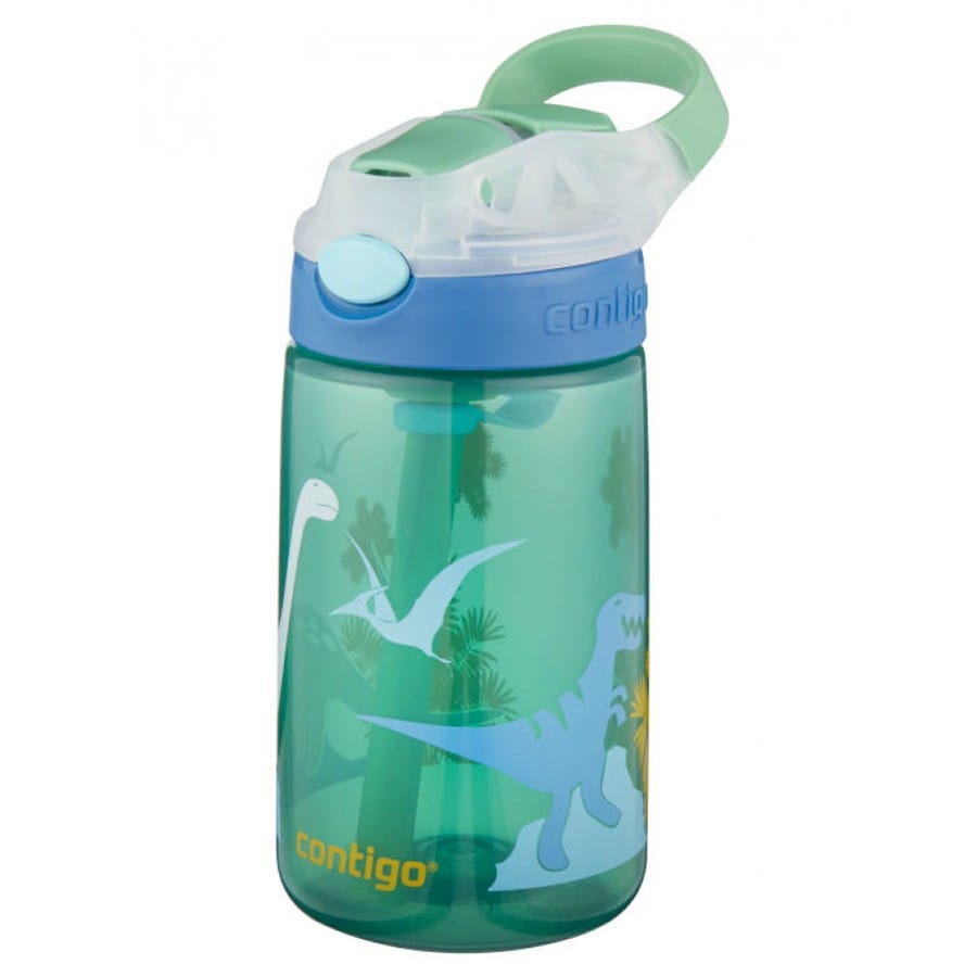 Contigo Kids Gizmo Water Bottle 415ml - Green Dinosaur