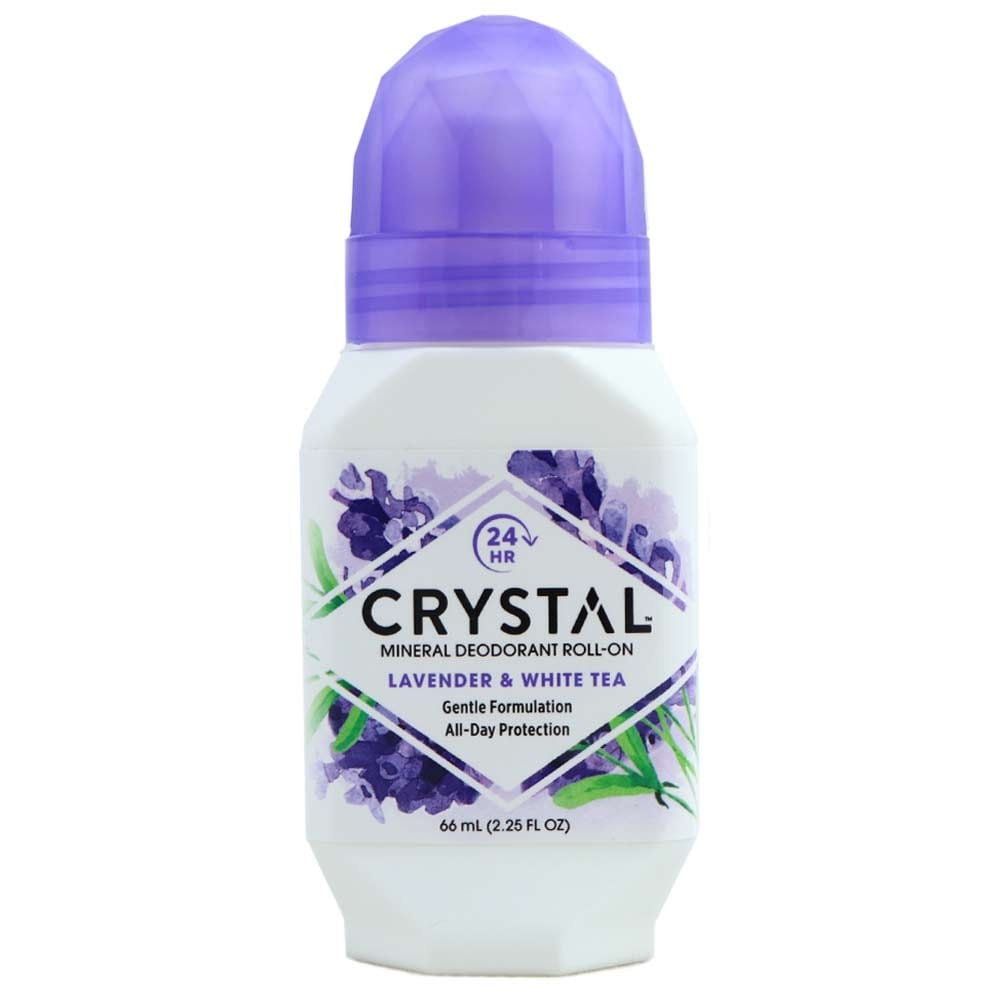 Crystal Mineral Deodorant Roll-On - Lavender & White Tea