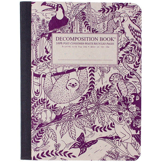 Decomposition Large Bound Notebook (Lined) - Rainforest