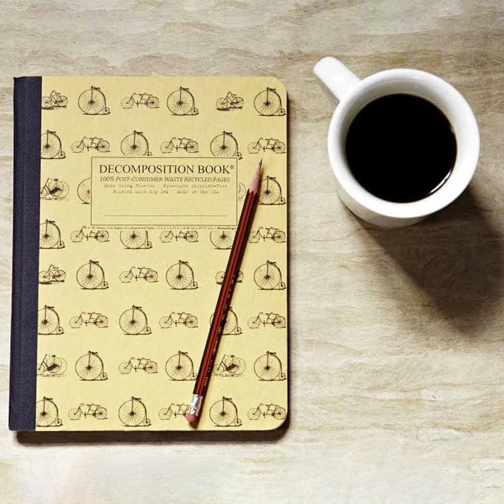 Decomposition Large Bound Notebook (Lined) - Vintage Bicycles