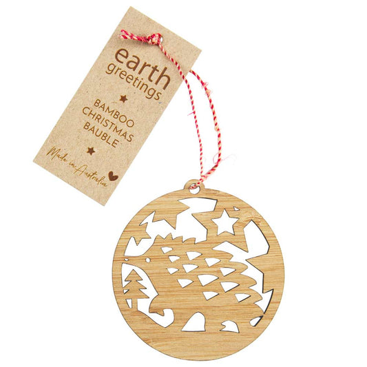 Earth Greetings Bamboo Bauble - Starry Echidna