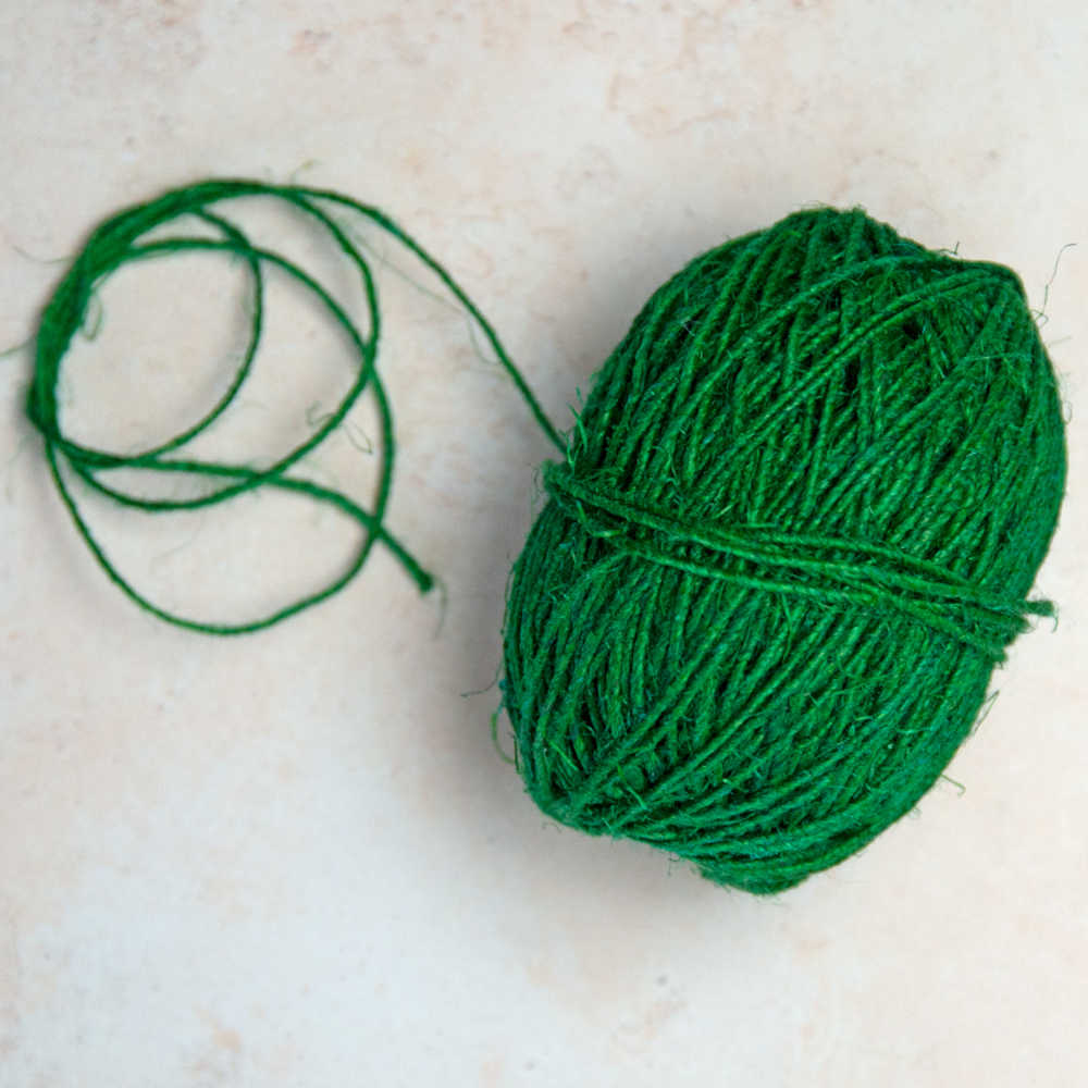 Earth Greetings Fair Trade Handspun Hemp Twine 50m - Green