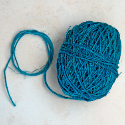 Earth Greetings Fair Trade Handspun Hemp Twine 50m - Turquoise