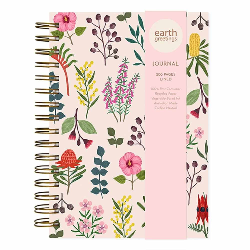 Earth Greetings Journal Lined - Australian Wildflowers