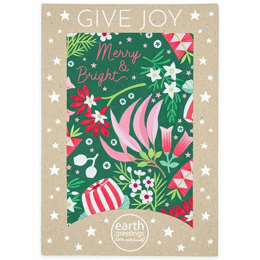 Earth Greetings Large Boxed Christmas Cards 8pk - Merry Natives