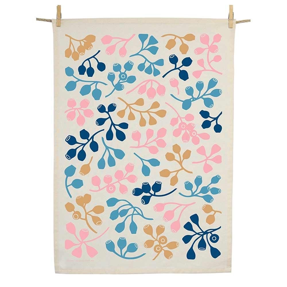 Earth Greetings Organic Cotton Tea Towel - Gumnut Gathering