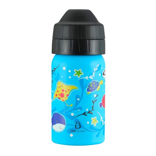 EcoCocoon Stainless Steel Water Bottle 350ml - Ocean Play