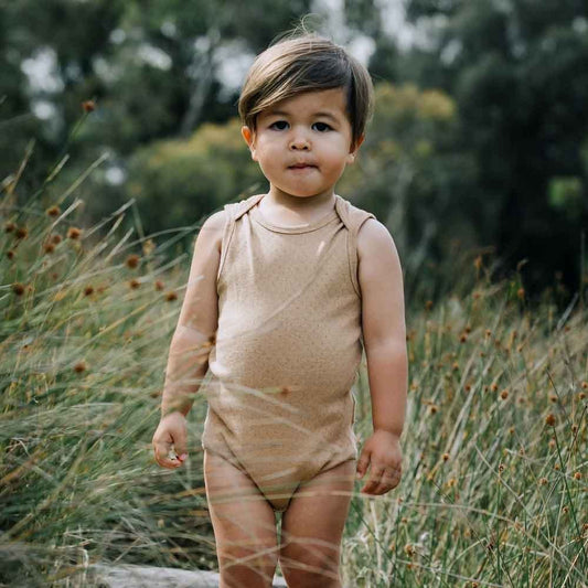 Fibre For Good Sleeveless Body Suit - Light Brown