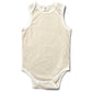 Fibre For Good Sleeveless Body Suit - Striped Natural/Sage