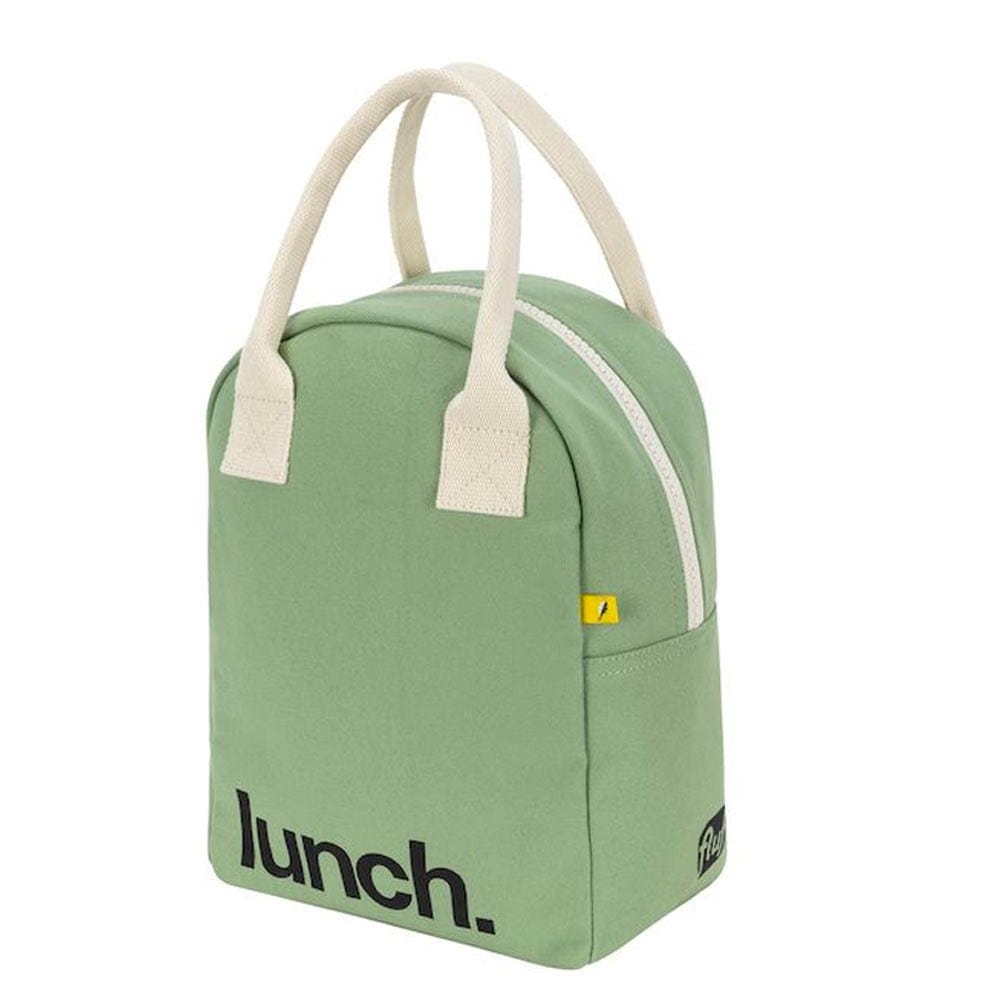 Fluf Zipper Lunch Bag - Moss