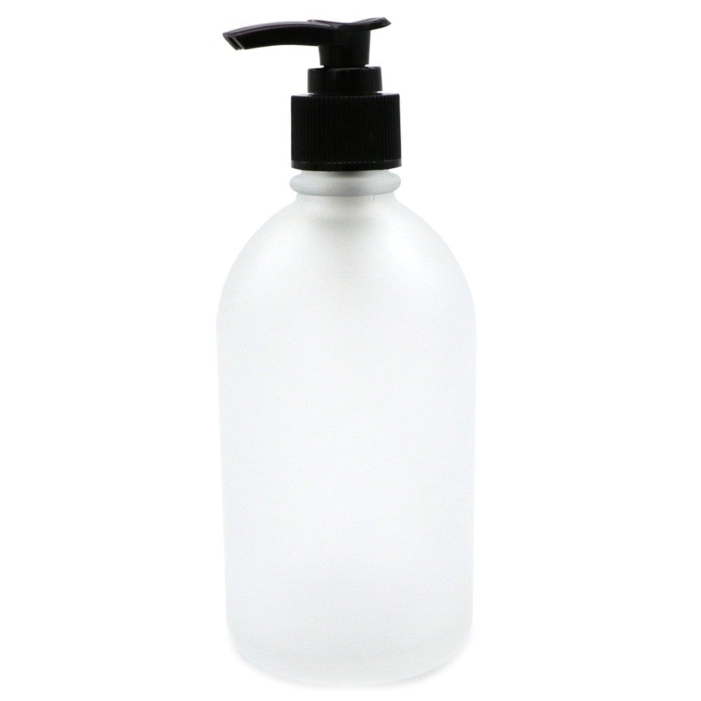 Frosted Glass Pharmacy Bottle with Pump 250ml