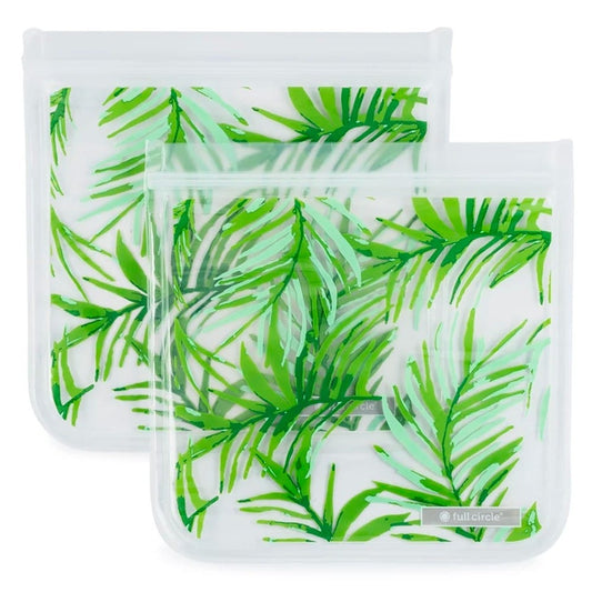 Full Circle ZipTuck Reusable Sandwich Bags 2pk - Palms