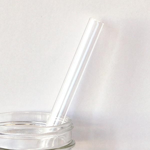 Glass Straw Australian Made 12mm Straight Smoothie - Clear