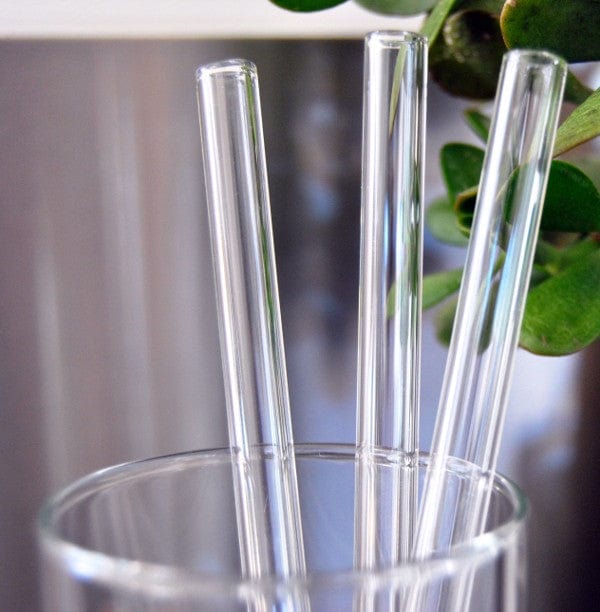 Glass Straw Australian Made 12mm Straight Smoothie - Clear