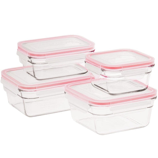 Glasslock Oven Safe Containers - 4 Piece Set (Red Seal)