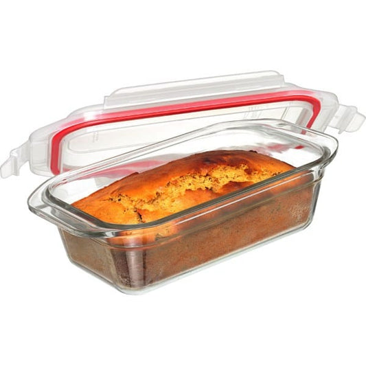 Glasslock Oven Safe Loaf Baker Container 1750ml - Rectangle Red