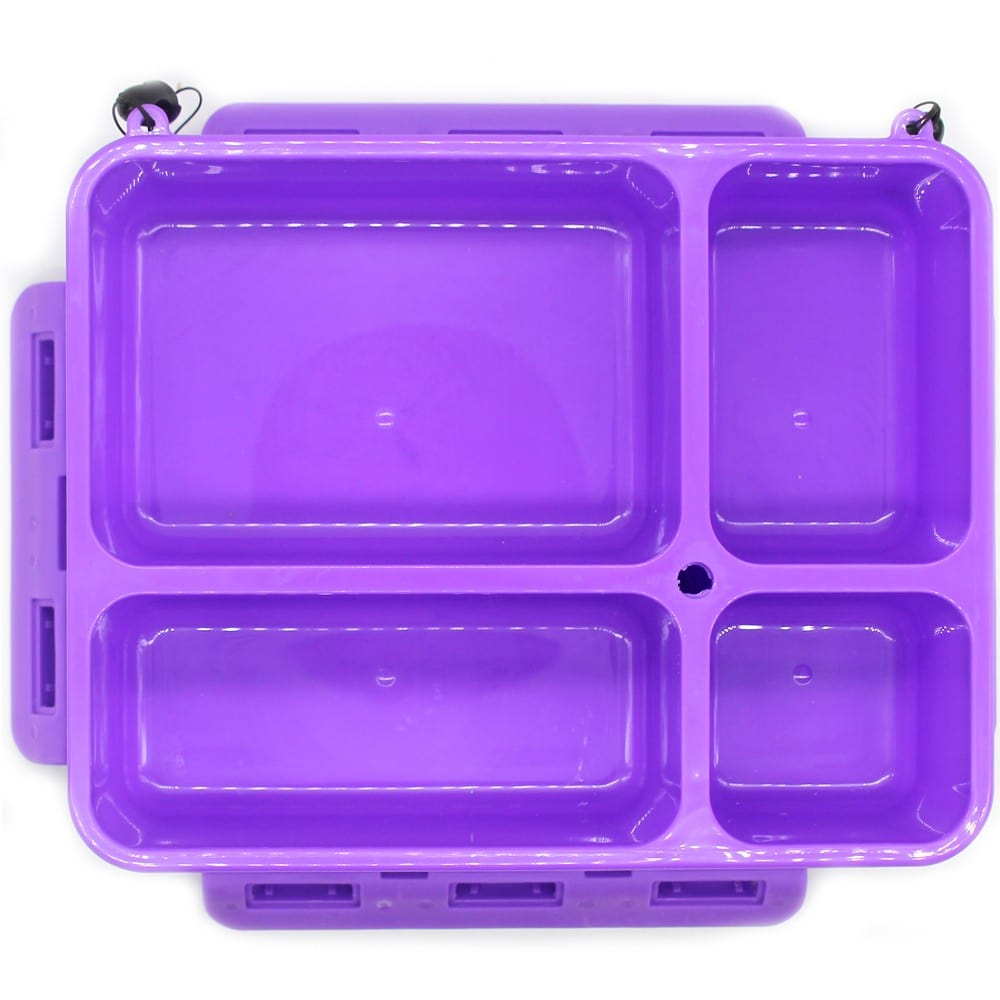 Go Green Lunch Box Medium 4 Compartment - Purple