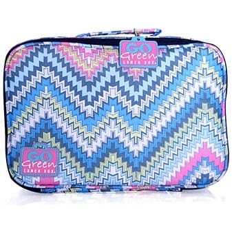 Go Green Lunch Box Set - Zig Zag Pink Box