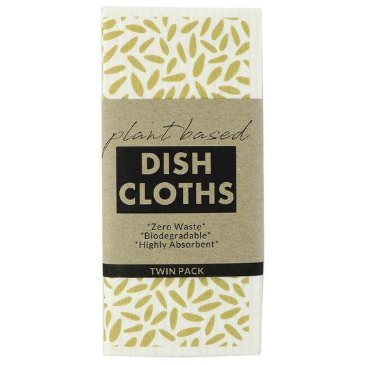 Green Essentials Plant Based Dish Cloths 2pk - Ochre