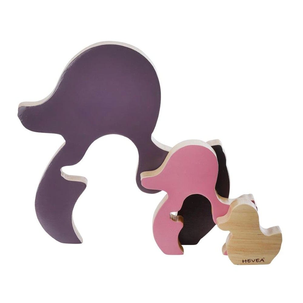 Hevea Kawan Rubberwood Shape Sorter - Amethyst