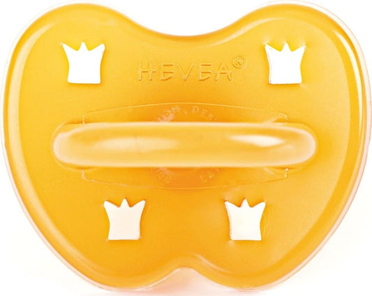 Hevea Natural Rubber Soother - Rounded 0 - 3 months crown