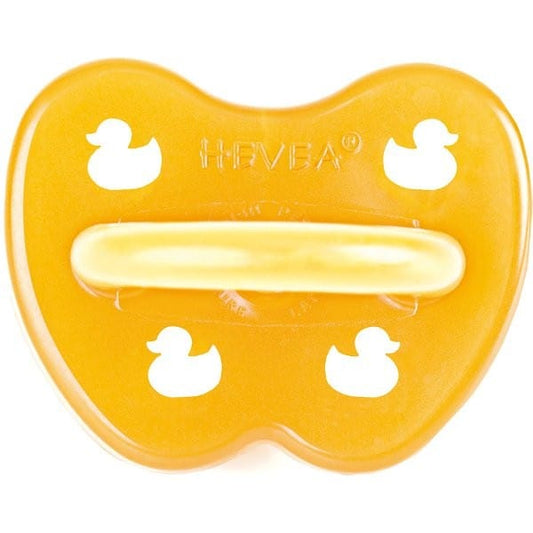 Hevea Natural Rubber Soother - Symmetrical 0-3m Duck