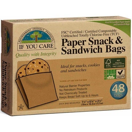 If You Care sandwich snack bags (48) unbleached chlorine free