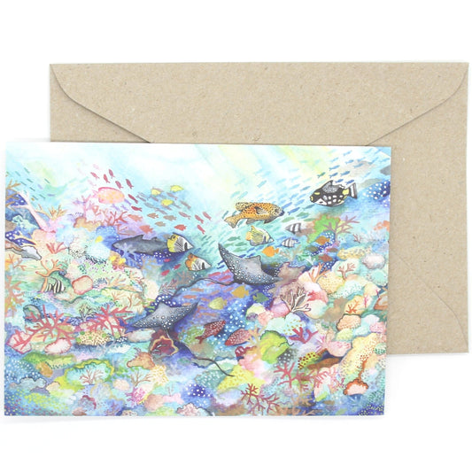 Ingrid Bartkowiak Art Watercolour Card - Great Barrier Reef