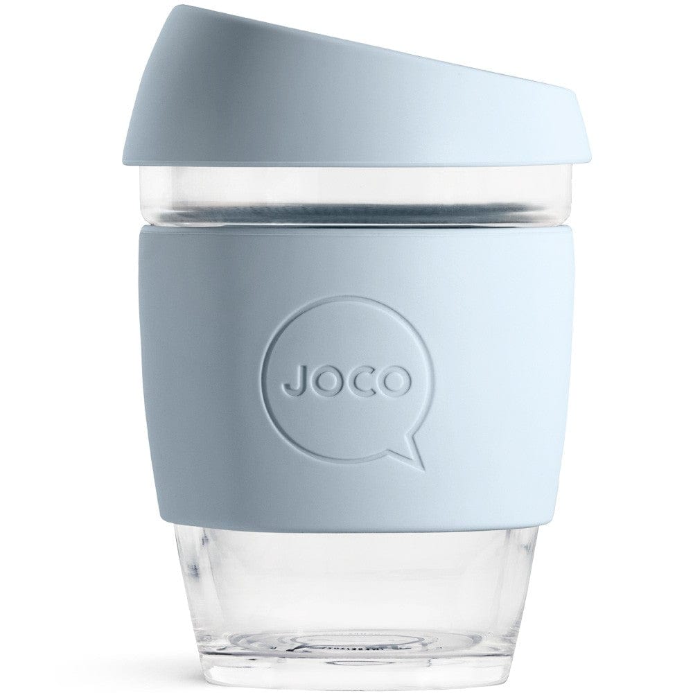 JOCO Medium Glass Coffee Cup 354ml 12oz - Vintage Blue