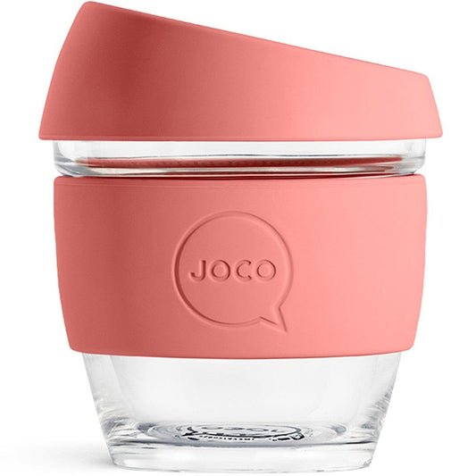 JOCO Small Glass Coffee Cup 235ml 8oz - Terracotta