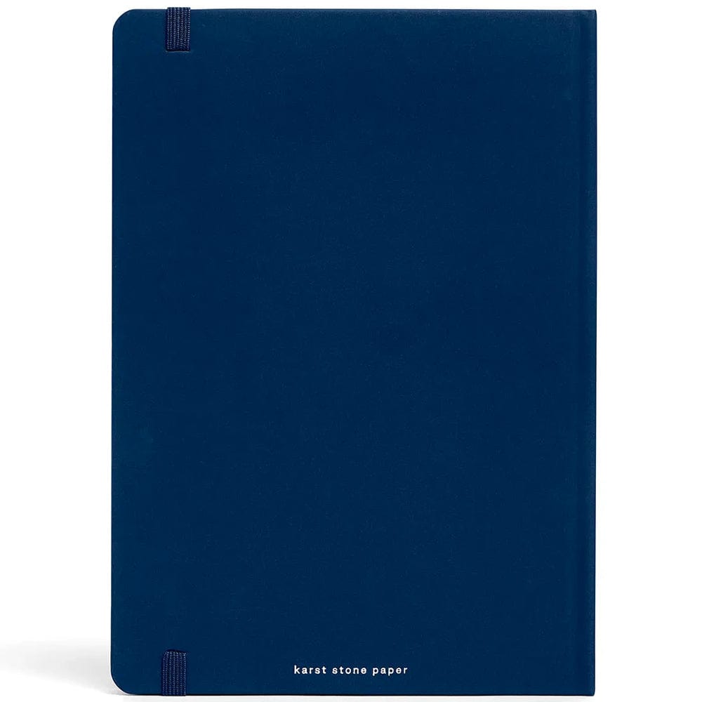 Karst Stone Paper Hard Cover Notebook - Grid A5 - Navy