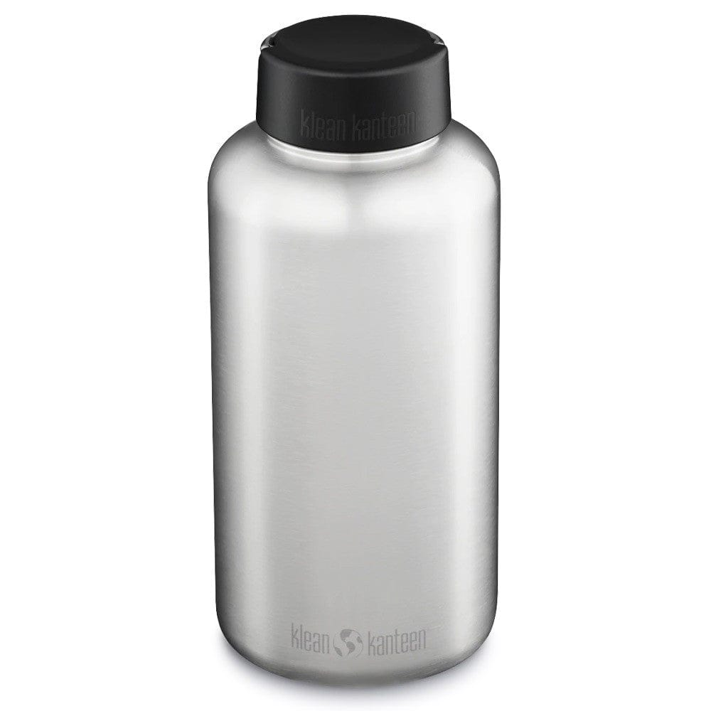 Klean Kanteen Stainless Steel Bottle Wide Loop Cap 64oz/1900ml - Brushed Stainless
