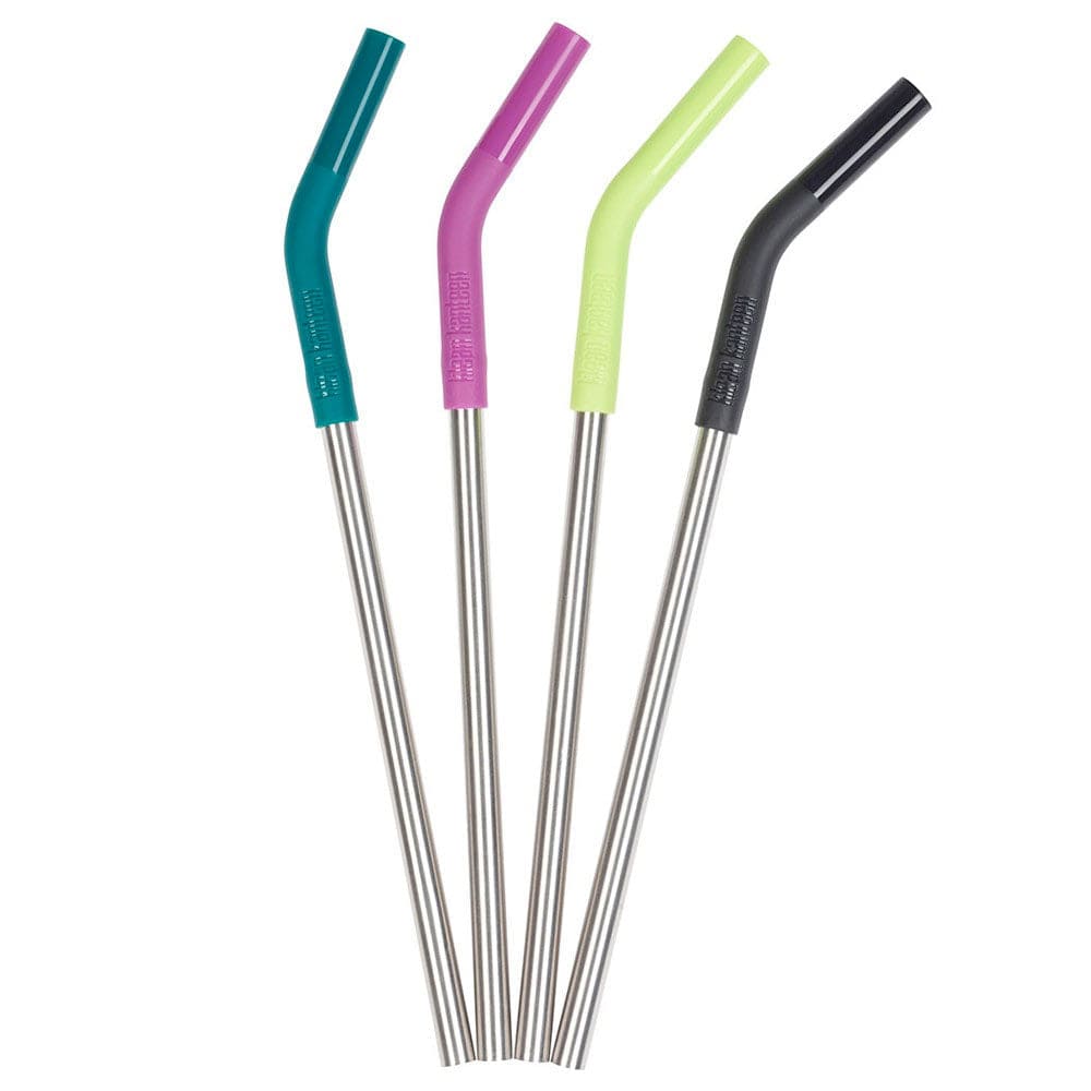Klean Kanteen Steel & Silicone Straws (4pk) - Multi Colour