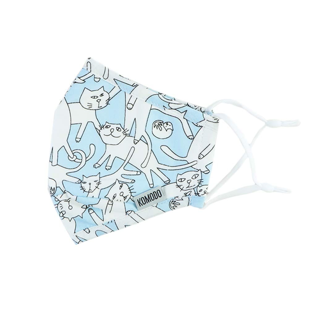 Komodo Kids Face Mask - Kitty Kat Blue