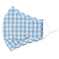 Komodo Reusable Face Mask - Light Blue Gingham