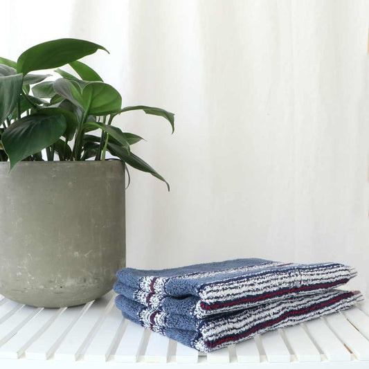 Kontex 40 Stripes Hand Towel - Navy