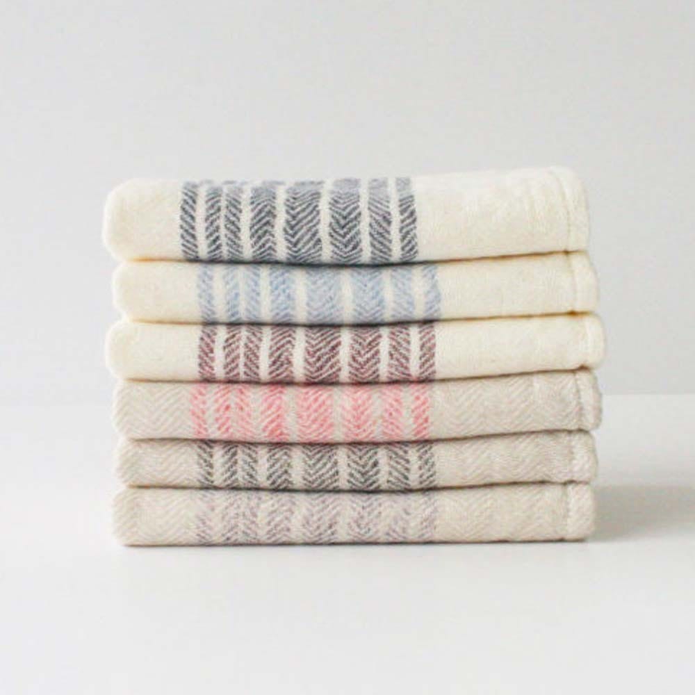 Kontex Flaxline Hand Towel - Navy & Ivory
