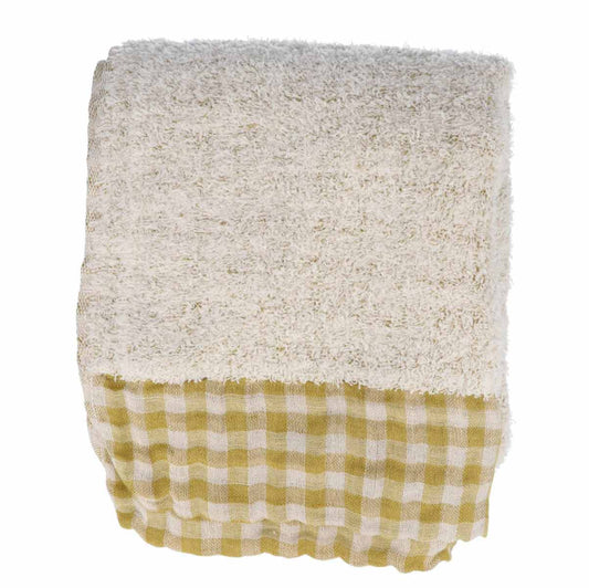 Kontex Lino Check Hand Towel - Yellow