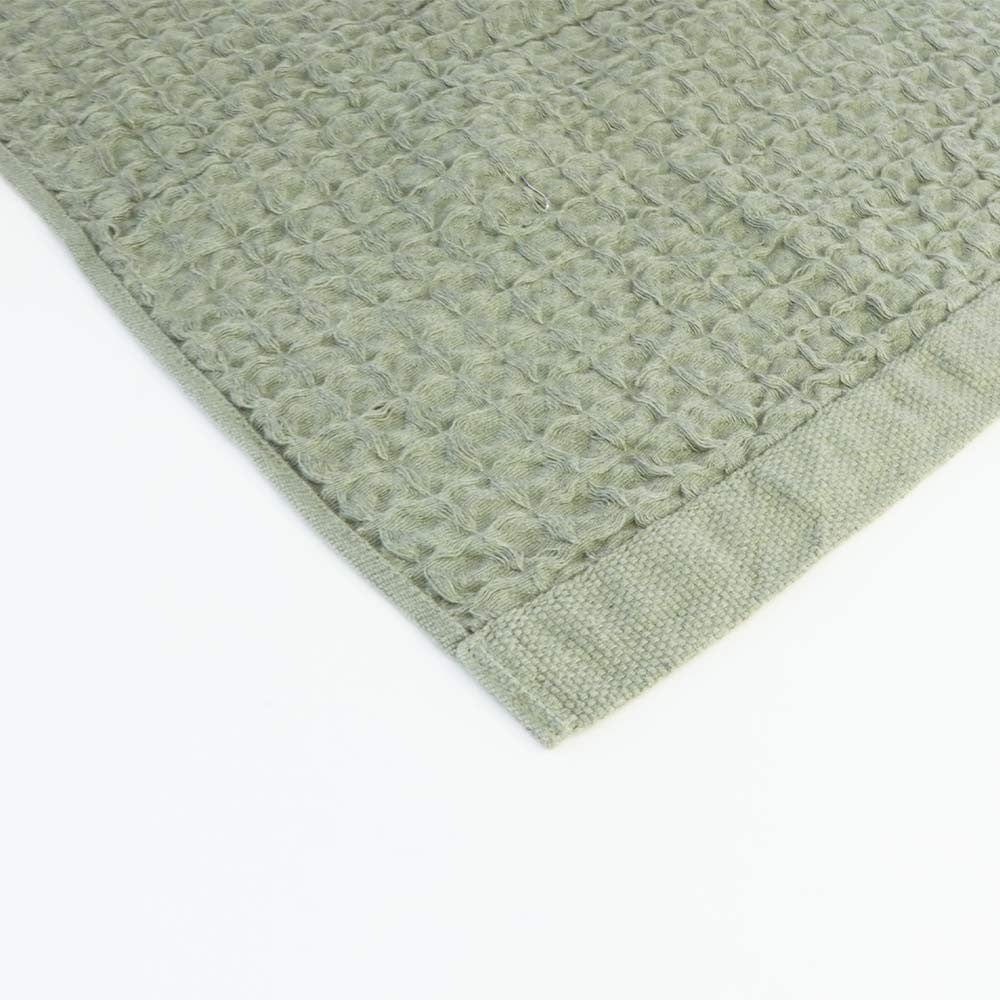 Kontex Organic Cotton & Linen Waffle Face Washer - Khaki