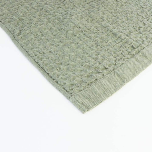 Kontex Organic Cotton & Linen Waffle Face Washer - Khaki