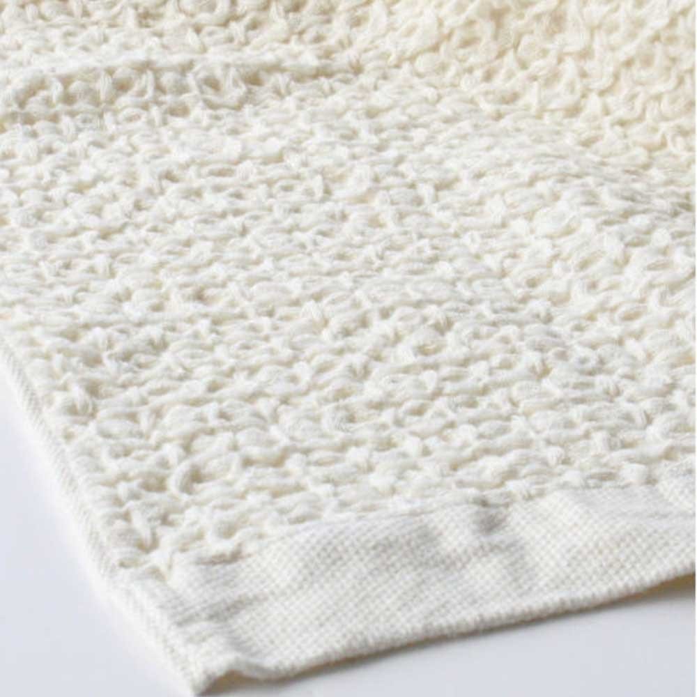 Kontex Organic Cotton & Linen Waffle Hand Towel - Ivory