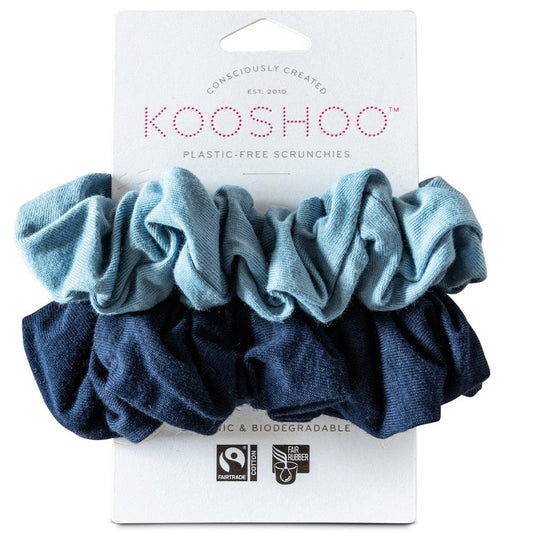Kooshoo Organic Cotton Scrunchies - Evening Sky