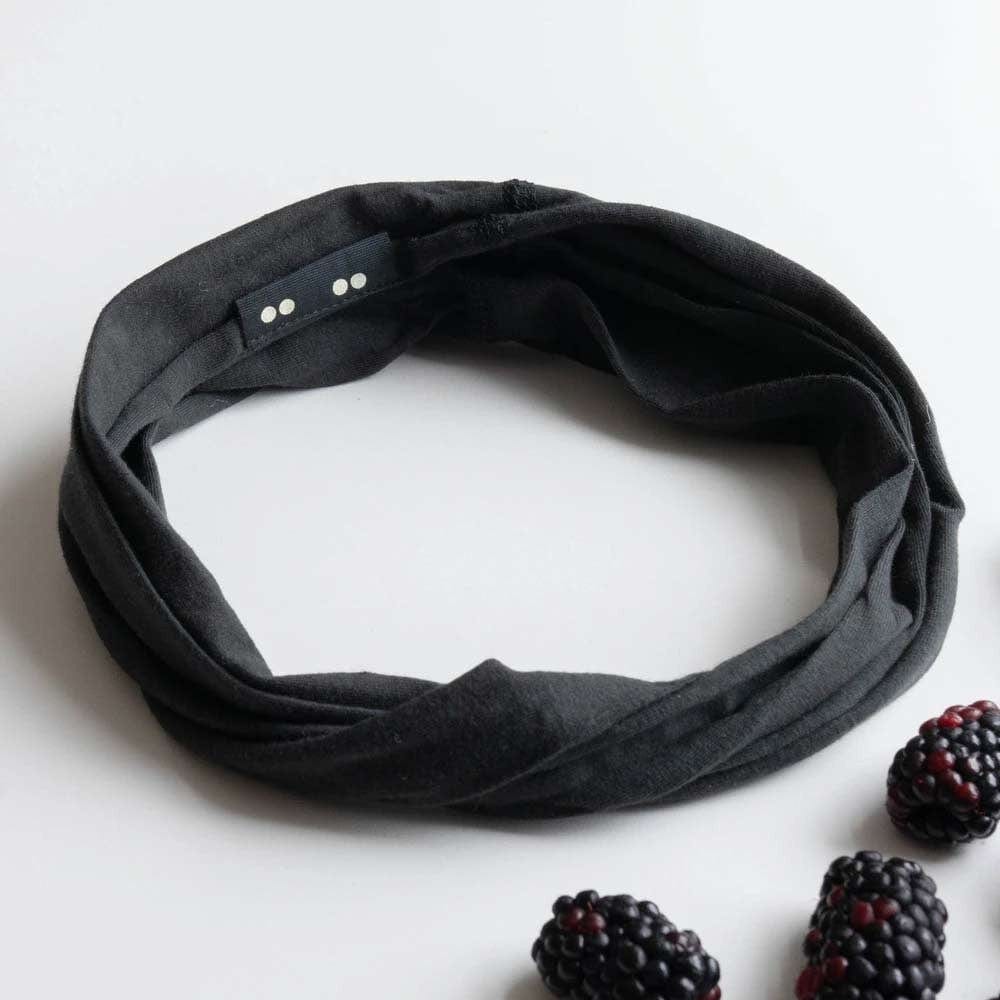 Kooshoo Organic Twist Headband - Raven Black