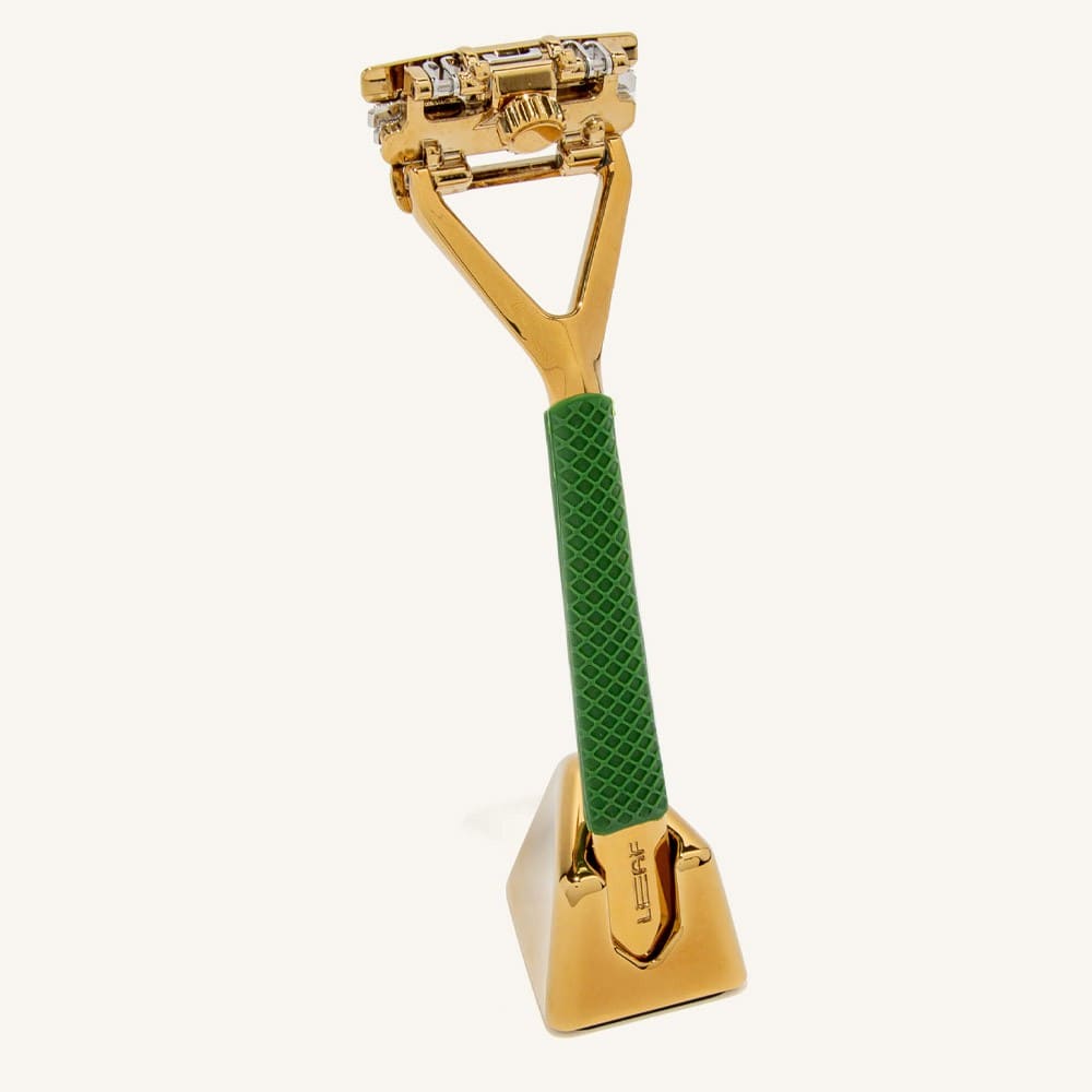 Leaf Shave Razor Grip Sleeve - Forest Green