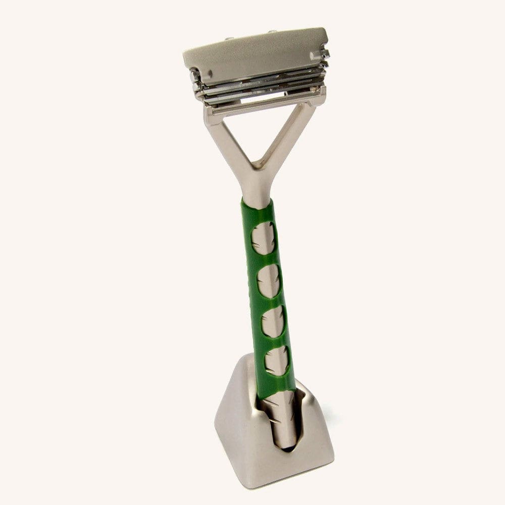 Leaf Shave Razor Grip Sleeve - Forest Green