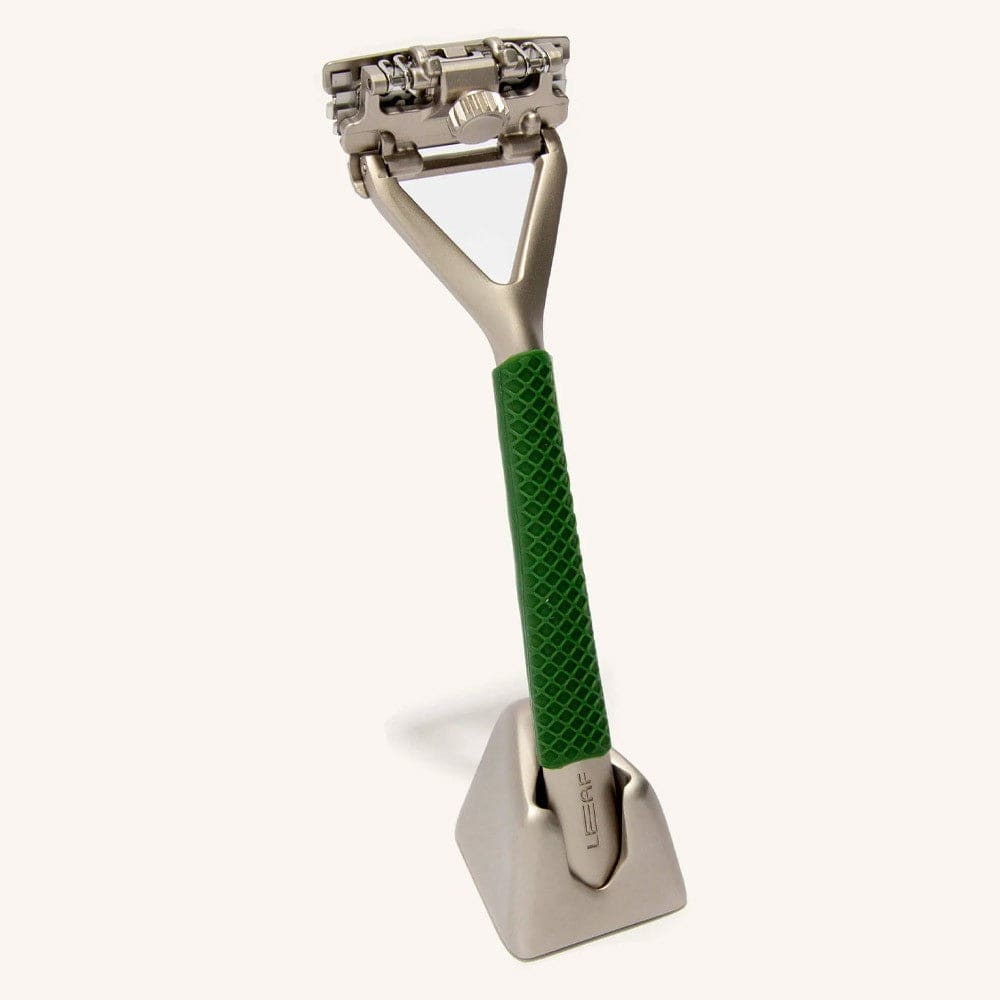 Leaf Shave Razor Grip Sleeve - Forest Green