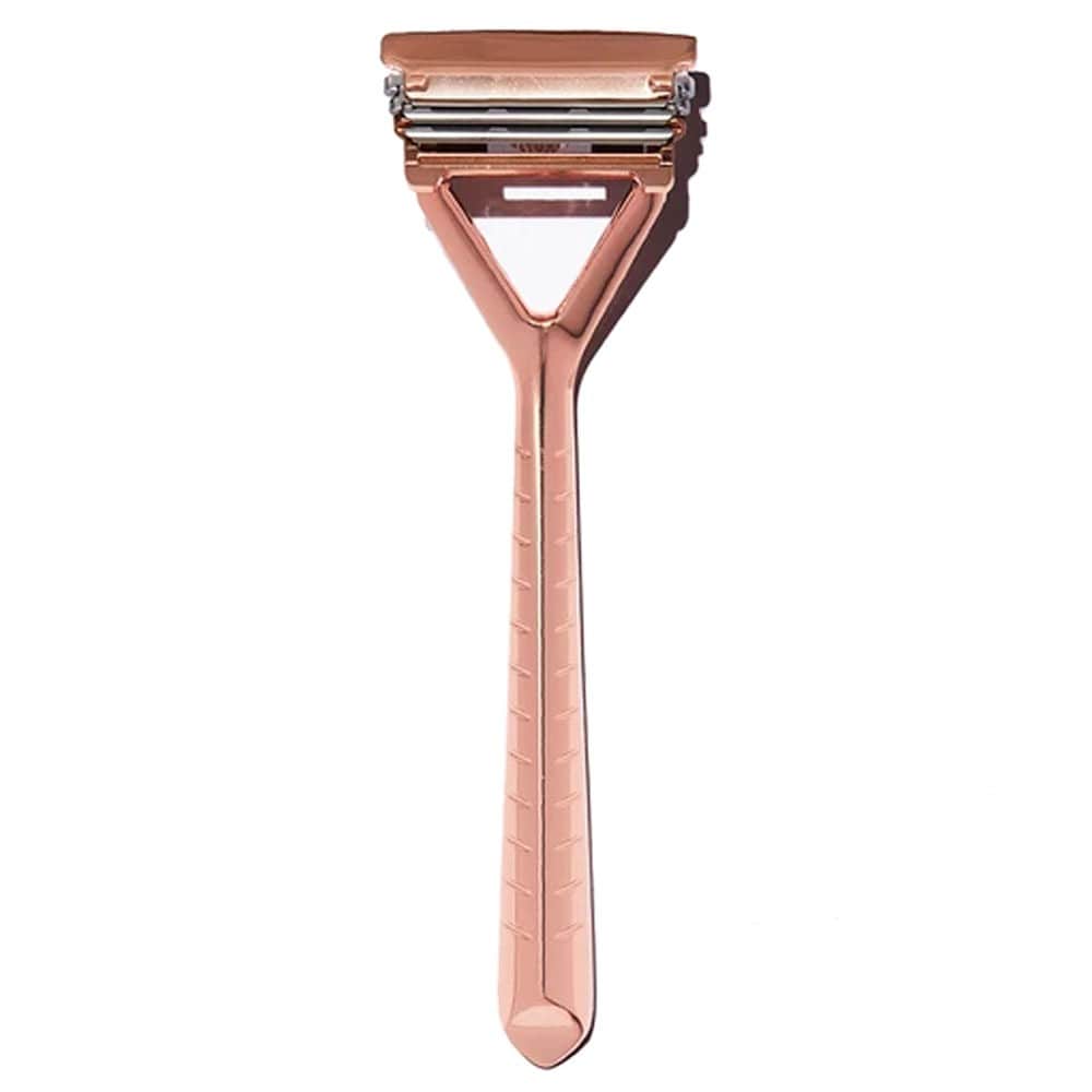 Leaf Shave Reusable Pivoting Razor (10pk Blades) - Rose Gold